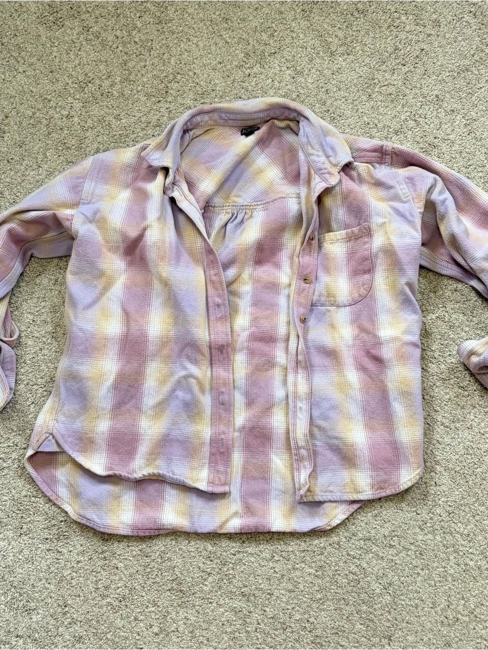 J crew purple lilac flannel shirt Womens  XS